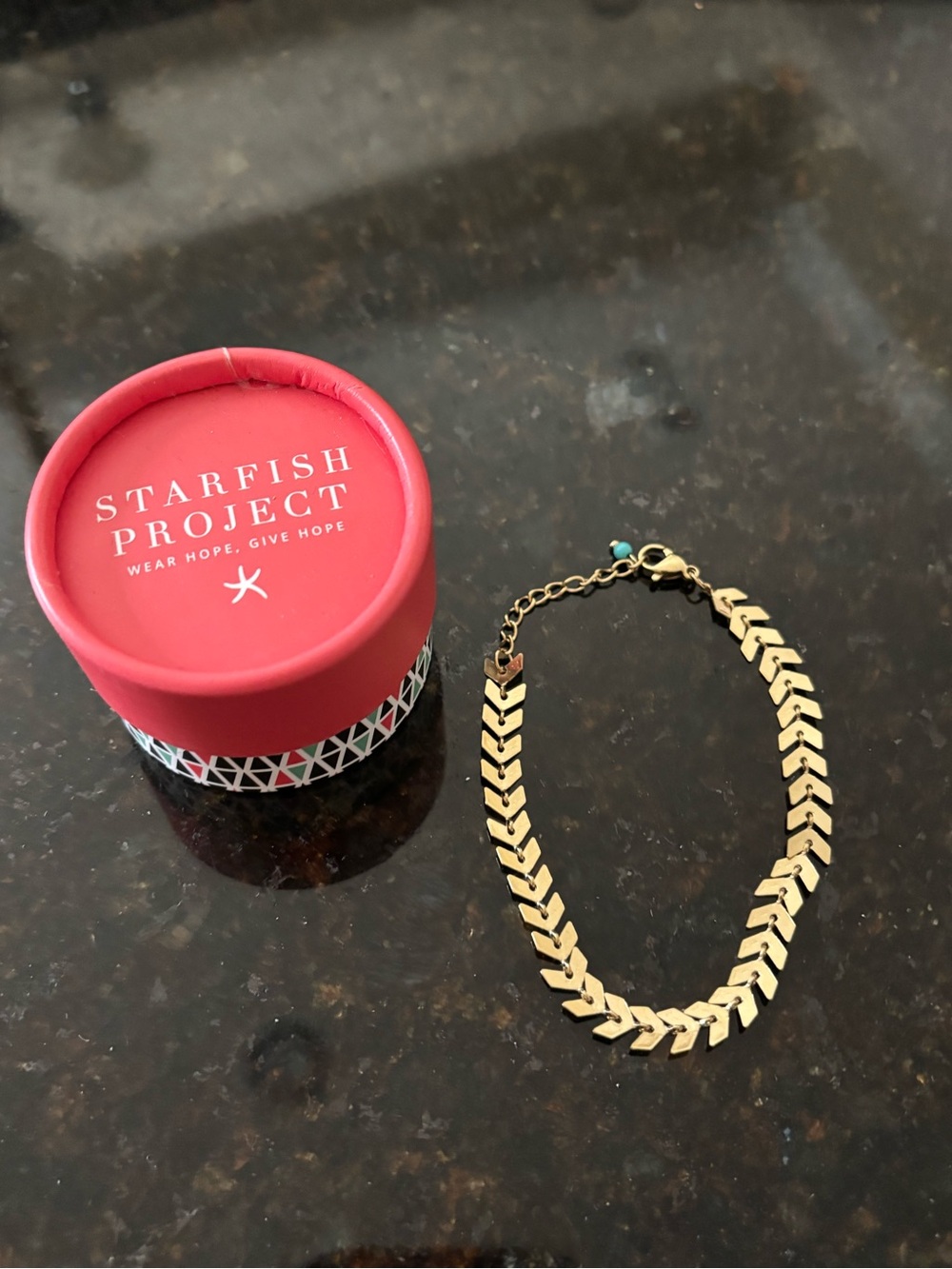Gold Chevron Link Bracelet